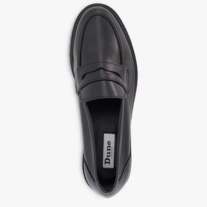 New Dune London Leather Black Loafers